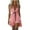 Pink, variant on Taylonsss Womens Western Denim Dress Spaghetti Strap V Neck Retro Fitted Waist Floral Print Casual Chic Outfit
