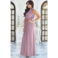 thumbnail image 2 of KOH KOH Long Sleeveless Bridesmaid Wedding Party Guest Summer Flowy Casual Brides Formal Evening Sexy Halter Neck Maxi Dress Gown For Women Dusty Pastel Pink XXX-Large US 22-24 NT012, 2 of 6