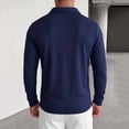 thumbnail image 4 of Aimik Polo Shirts for Men Long Sleeve Waffle Texture Button Up Casual Solid Shirts Fall Winter Soft Warm Collared Tee Basic, 4 of 6