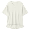thumbnail image 3 of MAIHAN Women Casual Outfits Summer Outfits Cute Clothes Short Sleeve Tops Shorts Trendy 2 Piece Summer Shorts Set Cotton Outfits Sets, 3 of 4