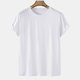 thumbnail image 2 of Hombres Casual Cuello Redondo Sólido Jersey Estampado Pantalones Cortos Mangas Camiseta Blusa Pompotops  oipoqjl32276, 2 of 5