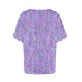thumbnail image 3 of ATENAR T Shirts for Women Casual V Neck Womens Shirts Solid Color Tee Purple 3XL, 3 of 4