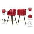 thumbnail image 4 of Meridian Furniture Barbosa Soft Red Faux Leather Bar/Counter Stool (Set of 2), 4 of 5