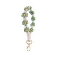 thumbnail image 1 of Hearth & Gear Bohemian Resort Border Flower Flower Wrist Strap Small Keychain Handwoven Keyring, 1 of 6