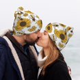 thumbnail image 5 of Pofeuu Sunflowers and Bees Print Beanie Hat for Men Women Knit Winter Hat Warm Cuffed Skull Beanie Slouchy Soft Unisex, 5 of 6
