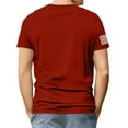 thumbnail image 3 of GIPQJK Graphic T Shirts for Men American Flag Tee Red White Blue Star Stripes Tops 2025 Summer Trendy Patriotic Short Sleeve T-Shirts Usa Flag Crew Neck T Shirts Tops,Wine XL, 3 of 5
