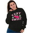 thumbnail image 3 of Very Sweet 90s Varsity Cherries Women Crewneck Sweatshirt Brisco Brands M, 3 of 5