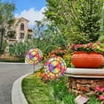 thumbnail image 6 of 1pc Colorful Rainbow Windmill Cloth Wind Toys Large Three Layers Rotary Windmill for Garden Yard Decor, 6 of 7