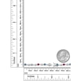 thumbnail image 6 of Gem Stone King 925 Sterling Silver Persian Blue Moissanite and Red Created Ruby and White Lab Grown Diamond Bracelet for Women (2.17 Cttw, Gemstone Birthstone, Round 4MM, 6.5 inch), 6 of 6