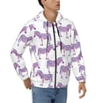 thumbnail image 4 of Zip Up Hoodies for Men - bright colorful zebras cool Long Sleeve Comfrt Men'S Fashion Hoodies & Sweatshirts, Jackets for Men Hoodies Pullover Clothing Clothes with Pouch, 4 of 5
