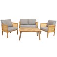 thumbnail image 1 of Sunnydaze Sanibel 4-Piece Patio Conversation Set - Gray, 1 of 10