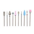 thumbnail image 1 of 10 Pieces Nail Burrs Grinding Tool Cuticle Manicure Set Professional Bit For Nail Burrs, 1 of 5