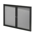 thumbnail image 6 of AdirOffice Enclosed Fabric/Cork Bulletin Board, Lockable, Double Door, Aluminum Frame, 48" X 36", Black, 6 of 7