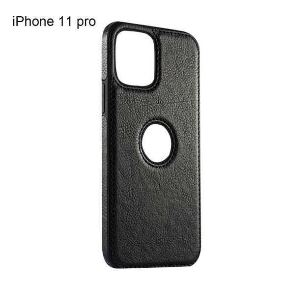 Leather Grain Phone Cover Back 2 4 Phone Case Decoration Mobile Protector Shell for iPhone 11 Pro