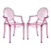 thumbnail image 3 of Modway Casper Modern Acrylic Stacking, Two Dining Armchairs, Pink, 3 of 3