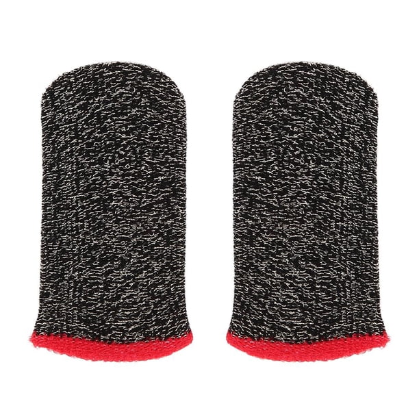 Finger 24-Stitch Mobile Game Cover Anti-Sweat Anti-Skid ( ) Black Red 2pcs FLhrweasw Nuevo