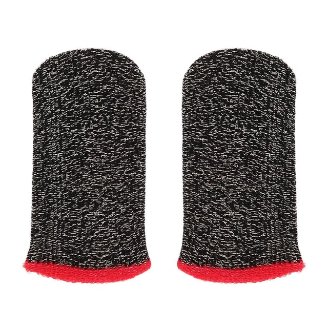Finger 24-Stitch Mobile Game Cover Anti-Sweat Anti-Skid ( ) Black Red 2pcs JShteea El nuevo
