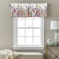 thumbnail image 3 of Colorful Flower Valance Curtain Floral Farmhouse Country Garden Window Valances Rod Pocket Short Curtains Window Treatments for Kitchen Bedroom Bathroom Laundry 56" x 16", 3 of 9