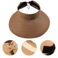 thumbnail image 3 of Sombrero con visera para el sol sombrero de paja para el sol sombrero con visera para mujer sombrero de ala ancha plegable sombrero de paja enrollable para la playa ANGGREK Otros, 3 of 7