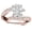 Rose Gold, variant on 1.5 Caratw Oval Cut Micropave Split Shank Platinum Diamond Engagement Ring (H-I Color I1-I2 Clarity 1 Ct Center)