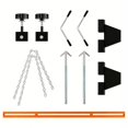 thumbnail image 3 of Barre de Support de Moteur Robuste - Support de Vérin de Transmission Réglable avec 2 Crochets Rotatifs, Construction en Acier Double pour Réparation de Voiture et de Camion au Garage, 3 of 7
