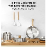 Koch Systeme CS 11 Piece Stainless Steel Cookware Set with Removable Handle