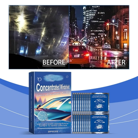 EGNMCR Concentrated Windshield Cleaning Effervescent Tablets Glass Water Repellent Car Windshield Water Repellent Auto Windshield Water Repellent