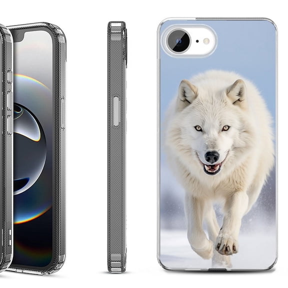 Shockproof Protective Phone Case for iPhone 16e, by OneToughShield - Arctic Wolf