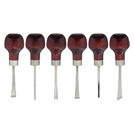 Ramelson 5 Piece Basic Carving Tool Set 107 - Wood Carving Tools for Beginners & Professionals - Detail Carving, Whittling, Sculpting - Includes Gouges & V-Tools