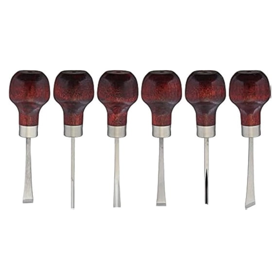 Ramelson 5 Piece Basic Carving Tool Set 107 - Wood Carving Tools for Beginners & Professionals - Detail Carving, Whittling, Sculpting - Includes Gouges & V-Tools