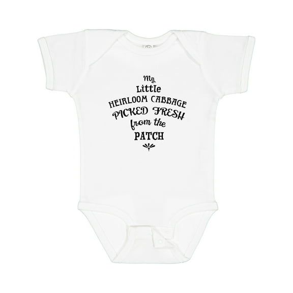 Inktastic My Little Heirloom Cabbage Picked Fresh from the Patch Boys or Girls Baby Bodysuit
