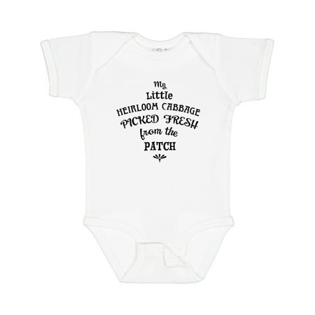 

Inktastic My Little Heirloom Cabbage Picked Fresh from the Patch Gift Baby Boy or Baby Girl Bodysuit