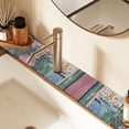 thumbnail image 2 of Yayeee Faucet Mat for Kitchen Sink 14.7" Diatomite Long Splash Guard Pad, Green Window Sea, 2 of 7