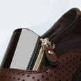 thumbnail image 6 of Men Dress Shoes Slip on Footwear Men Formal Shoes for Career Office Wedding Brown with Holes 44, 6 of 8