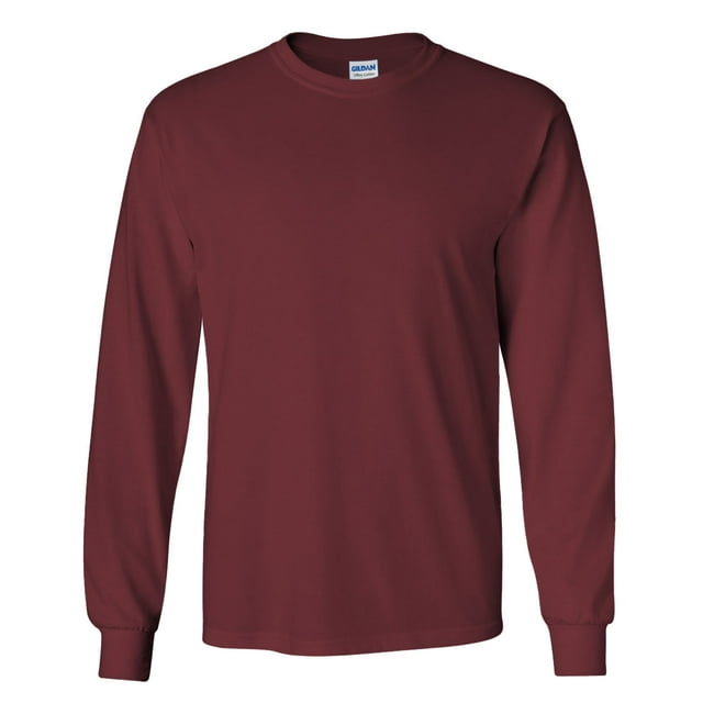 Gildan T-Shirt à Manches Longues en Coton Ultra Uni à Col Ras du Cou pour Hommes