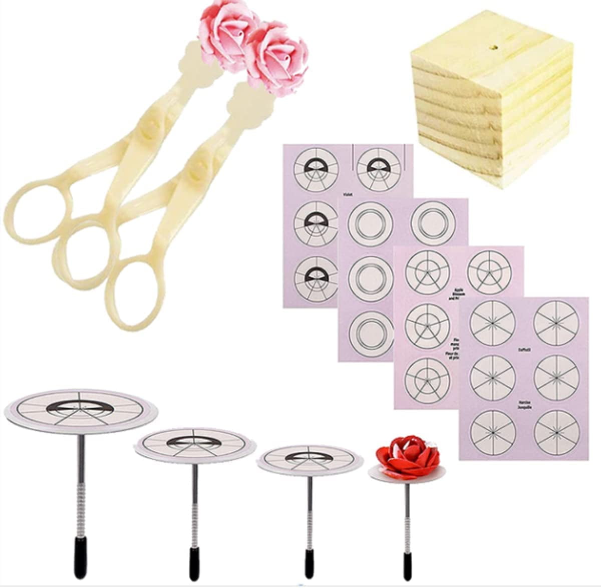 Cake Flower Nails Cake Decorating Lifters Set StainlessSteel Baking
