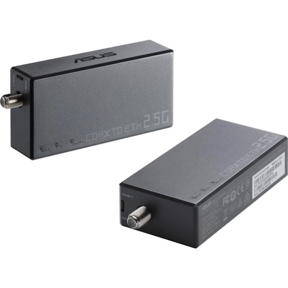 Restored ASUS 2.5Gbps Ethernet Over Coax Adapter (MA-25 2 Pack) (Refurbished)