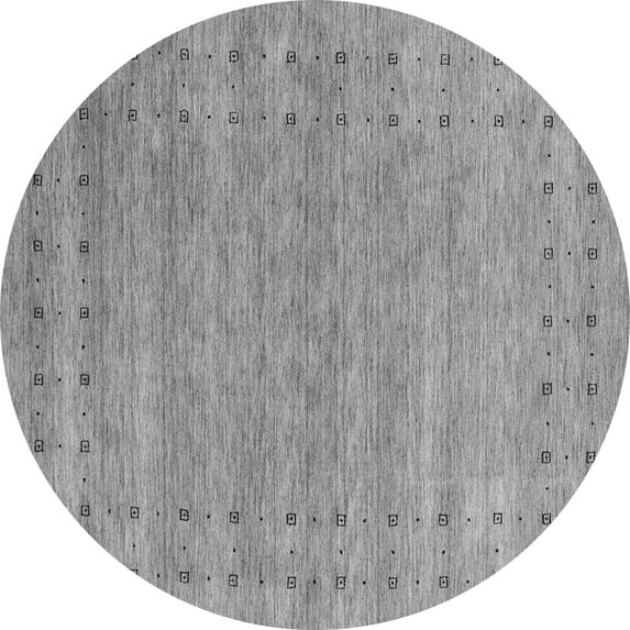Ahgly Company Indoor Round Abstract Gray Contemporary Area Rugs, 6' Round
