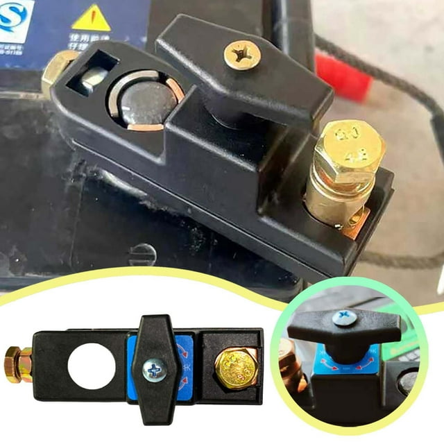 Universal Heavy Duty Battery Disconnect Brass Power Cut Off Isolator for Vehicle Security and