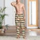 thumbnail image 2 of Fotbe Funny Chicken Pantalones de Pijama para Hombre, Pantalones de Dormir, Pantalones de Casa con Cintura Ajustable y Bolsillos-Small, 2 of 6