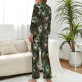 thumbnail image 2 of Peacock Women's Long Sleeve Flannel Pajama Set Sleepwear S, 2 of 5