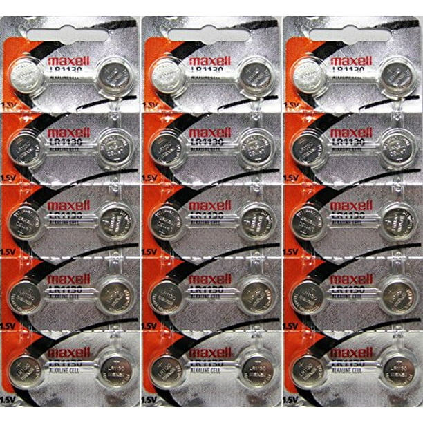 Genuine Maxell Lr1130 Alkaline 1 5v Cell Button Battery X 30 Walmart Com Walmart Com