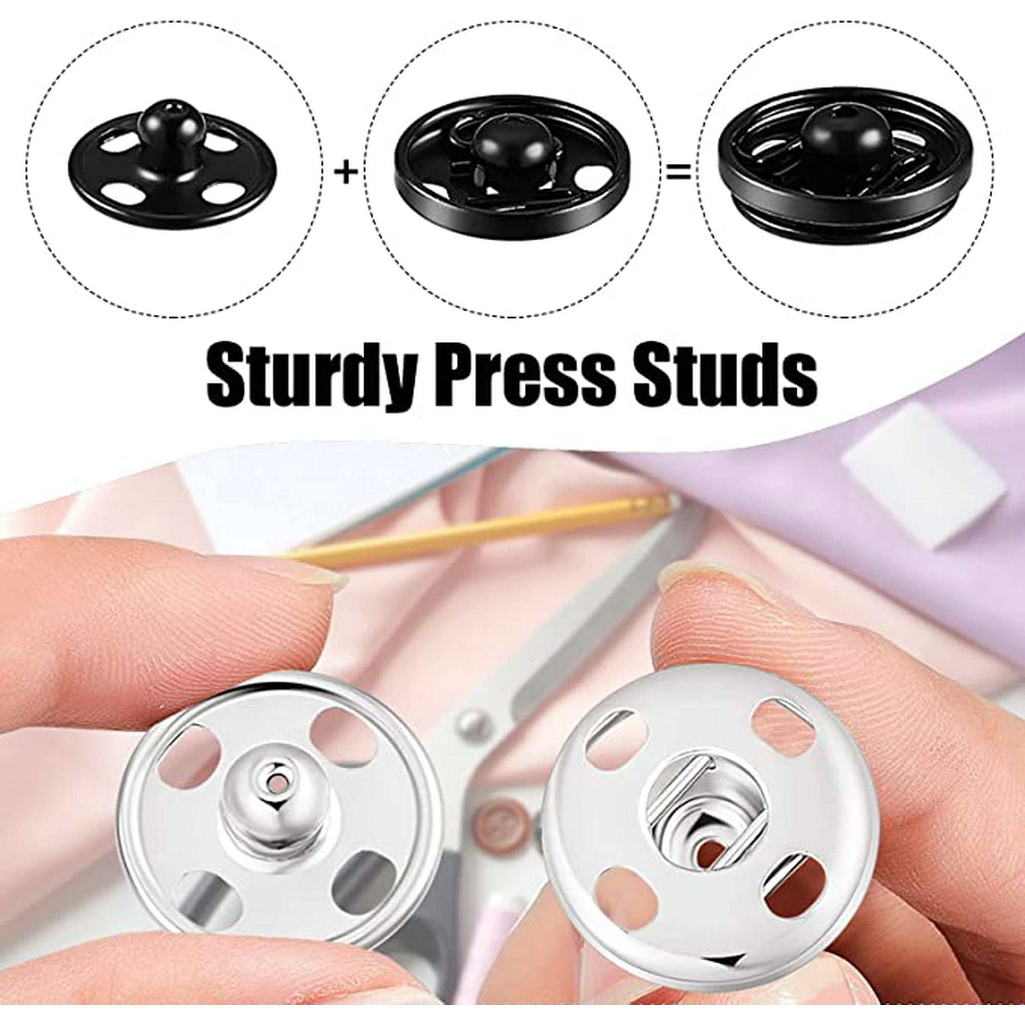24 Pieces Copper Snap Button Wallet Clothing Portable Round Replacement DIY  Clothes Coat Jacket Handbag Purse Sewing Fastener Accessories