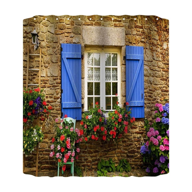 Cortina De Ducha De 70 X 70 Pulgadas Con 12 Ganchos De Plástico. Cortina De Ducha Impermeable. Cortina De Ducha Resistente Para El Cuarto De Baño. Lavable A Máquina. Secado Rápido.