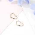 thumbnail image 2 of Pendientes hipoalergénicos de aro con forma de corazón de amor, pendientes para piercing de oreja, regalo Oro Hugo Pendientes de aro con forma de corazón, 2 of 10