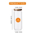 thumbnail image 2 of Juego de 3 frascos de vidrio con tapa de madera Homtop, capacidad 1600 ml, 2 of 9