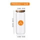 thumbnail image 2 of Juego de 3 frascos de vidrio con tapa de madera Homtop, capacidad 1600 ml, 2 of 9