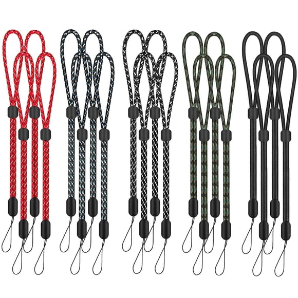 Hukado Paquete De 20 Correas De Muñeca De Nailon Ajustables De 9,5 Pulgadas Cordón Para Llavero Para Funda De Teléfono Celular Airpods Pro 2 2022 Llave De Cámara Unidad Usb Gopro Guante De Esquí Cordó