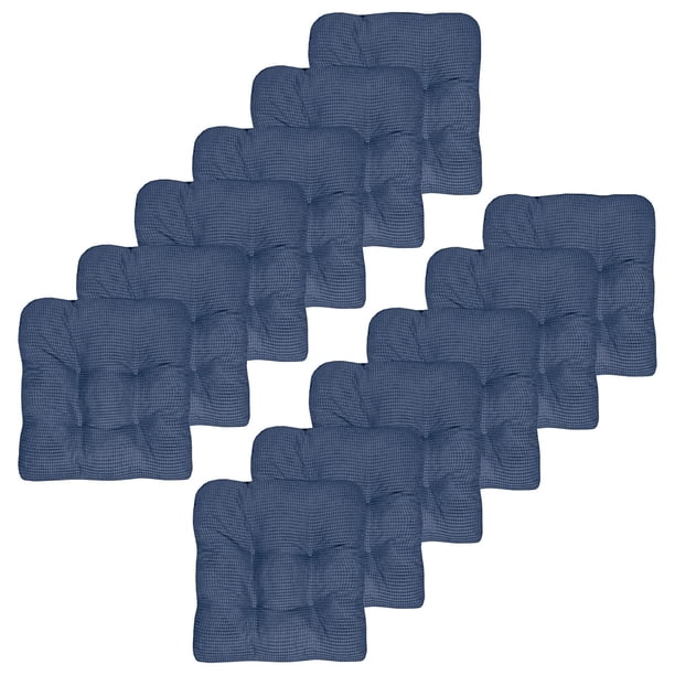 Cojín para silla Sweet Home Collection, espuma viscoelástica triturada, azul marino