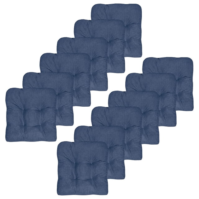 Cojín para silla Sweet Home Collection, espuma viscoelástica triturada, azul marino